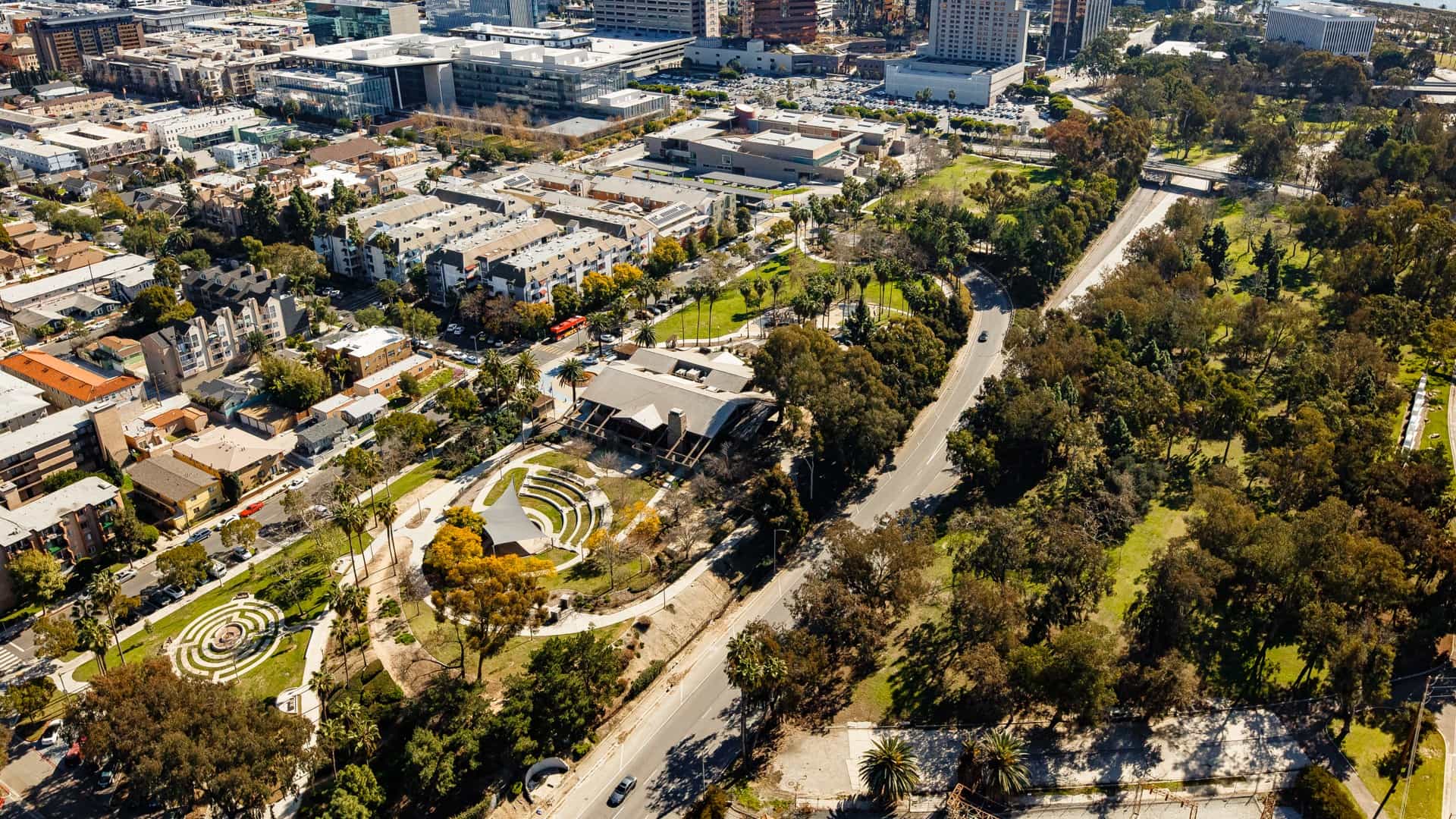 Aerial photo of Chavez Park in Long Beach, CA