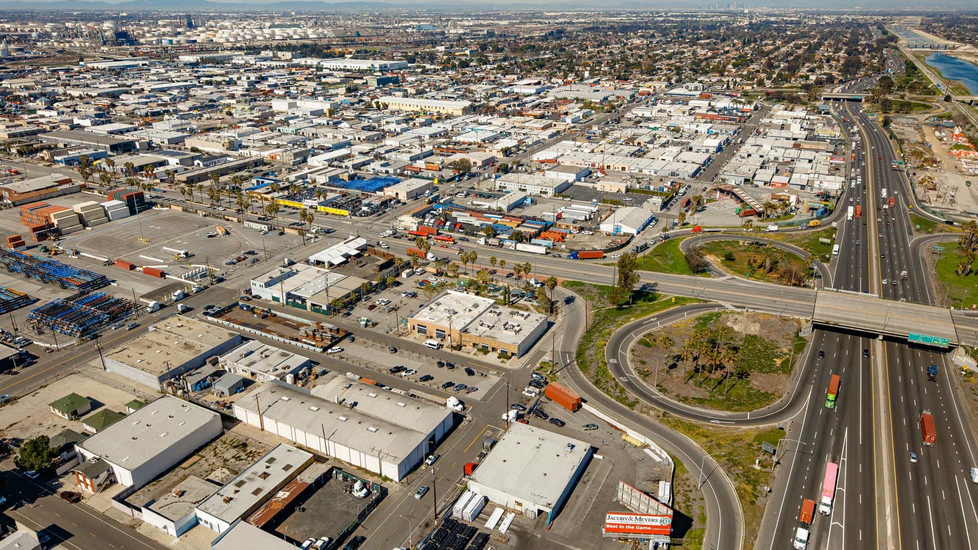 Multi service center, Long Beach, CA, aerial shot