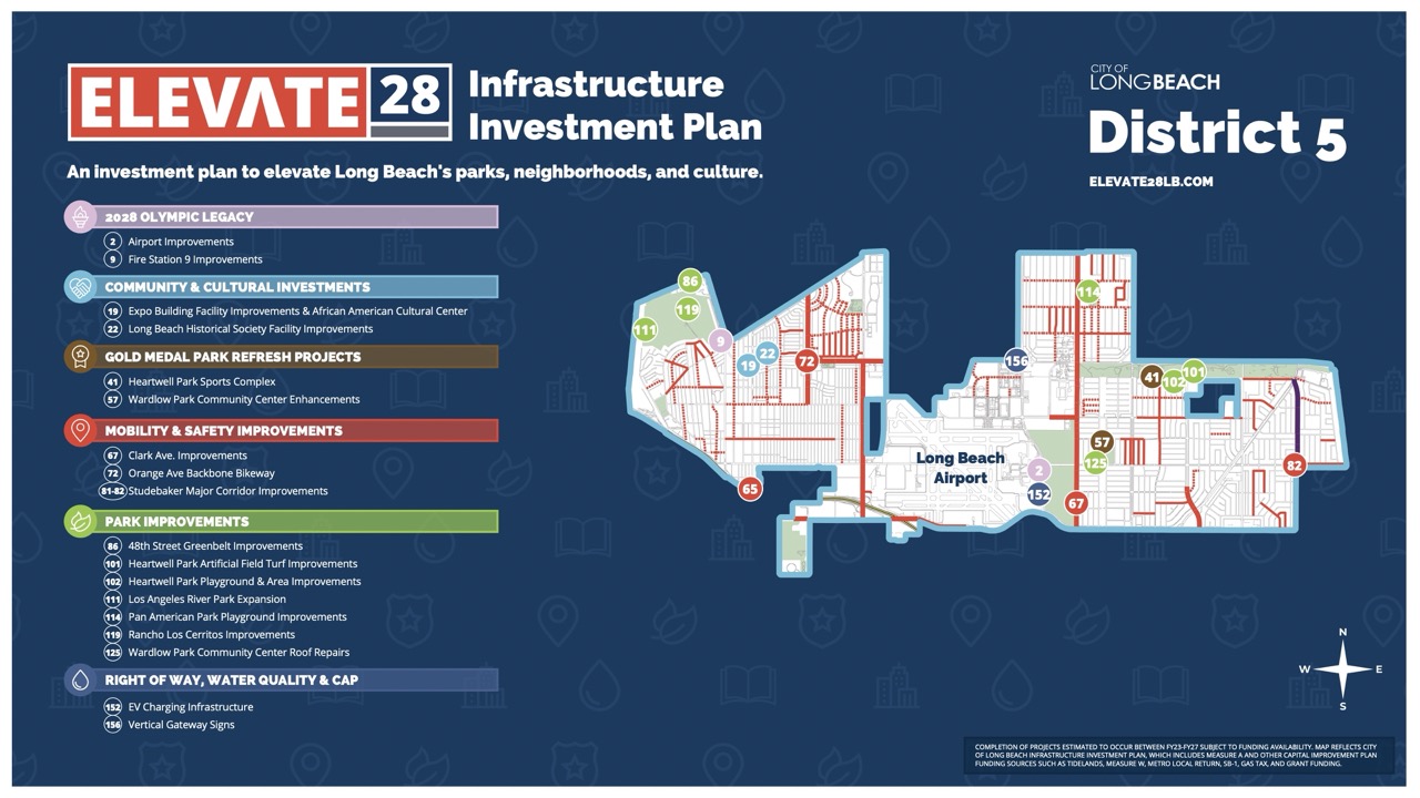 DistrictMaps_Part5 Large Map of Long Beach CA Elevate 28 public facility category projects