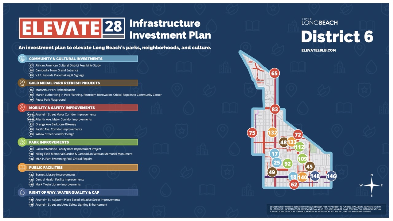 DistrictMaps_Part6 Large Map of Long Beach CA Elevate 28 public facility category projects